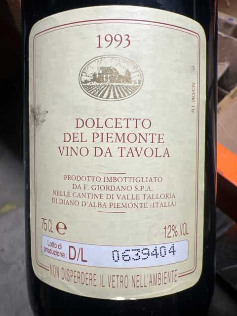 Giordano Dolcetto del Piemonte 1993