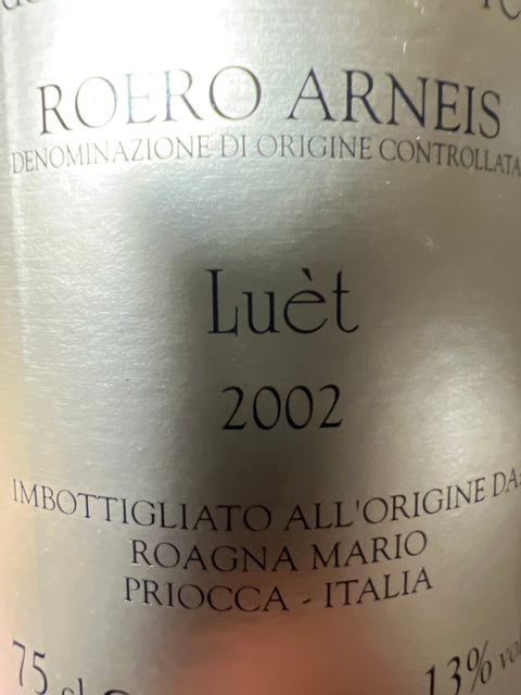Roero Arneis Cascina Val 2002