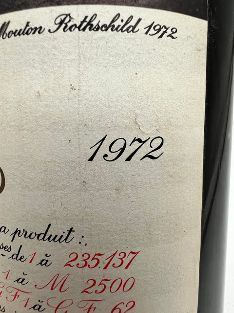 Chateau Mouton Rothschild 1972, niski poziom