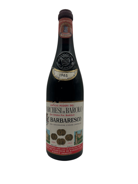Flaske af Barbaresco Marchesi di Barolo 1965 rødvin