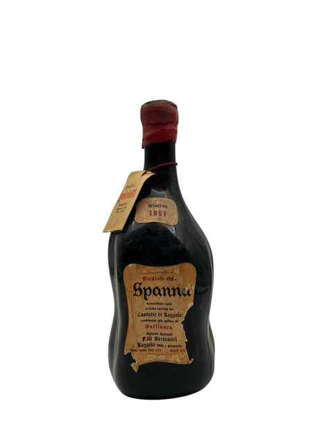 Flaske af Spanna Castello di Lozzolo 1957 med etiket