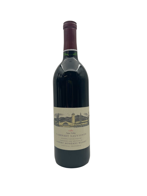 Flaske af Cabernet Sauvignon Robert Mondavi 1982 rødvin