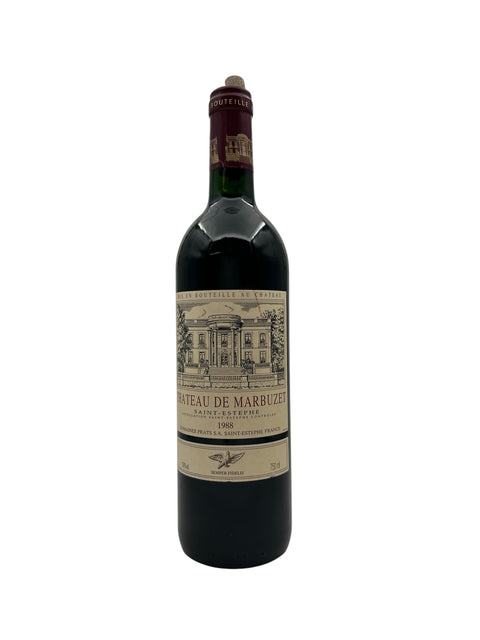 Flaske af Chateau de Marbuzet 1988 rødvin