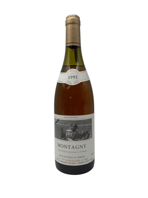 Flaske af Montagny VVB Steinmaier 1992 hvidvin