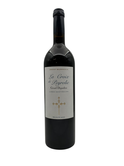 Flaske af rødvin La Croix de Peyrolie Gérard Depardieu 2004
