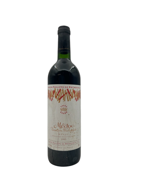 Flaske af Médoc Baron Philippe 1995 rødvin