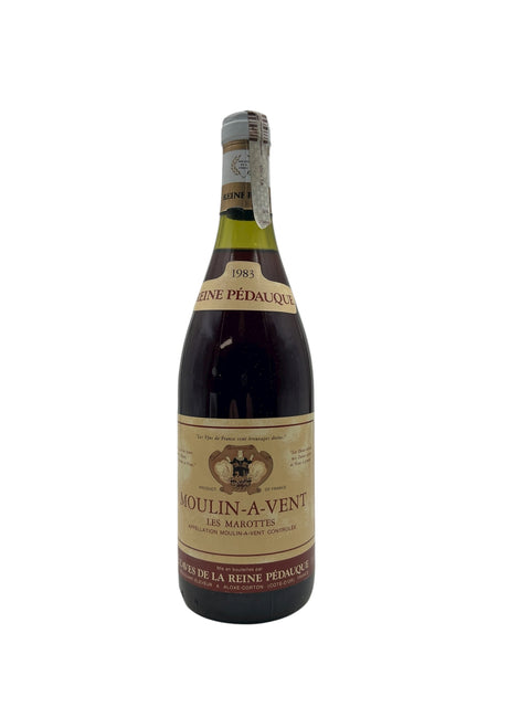 Flaske af Moulin-a-Vent Reine Pédauque 1983 rødvin