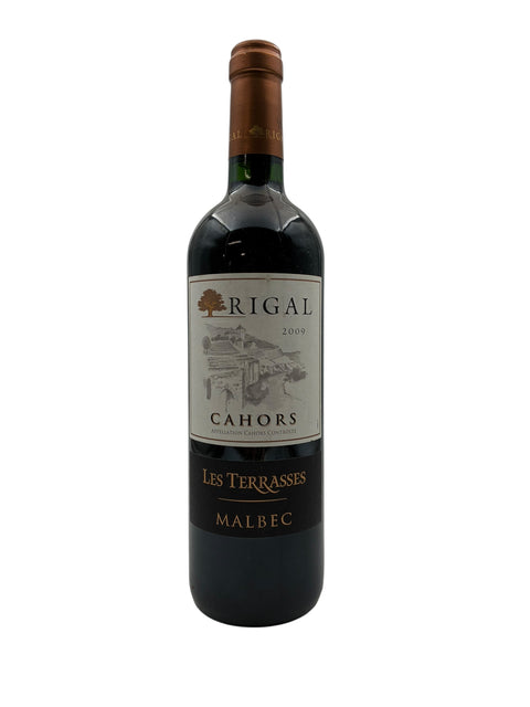 Flaske af Les Terrasses Rigal 2009 fra Cahors
