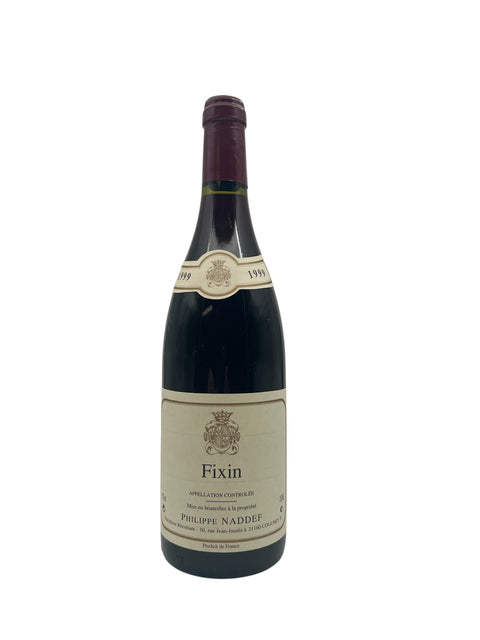 Flaske Fixin Philippe Naddef rødvin årgang 1999