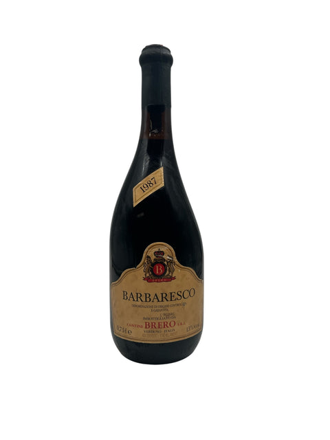 Barbaresco Brero 1987 flaske i elegant design
