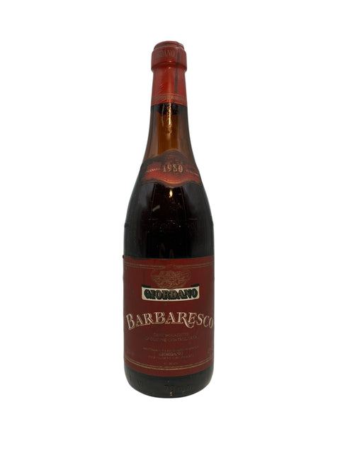 Flaske af Barbaresco Giordano 1980 rødvin
