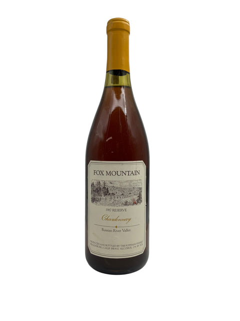 Flaske af Fox Mountain Chardonnay fra 1987 Reserve