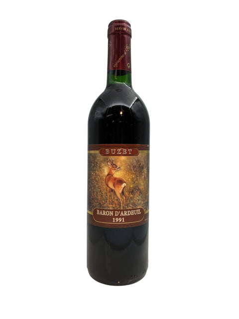 Flaske af Baron d'Ardeuil Buzet rødvin 1991