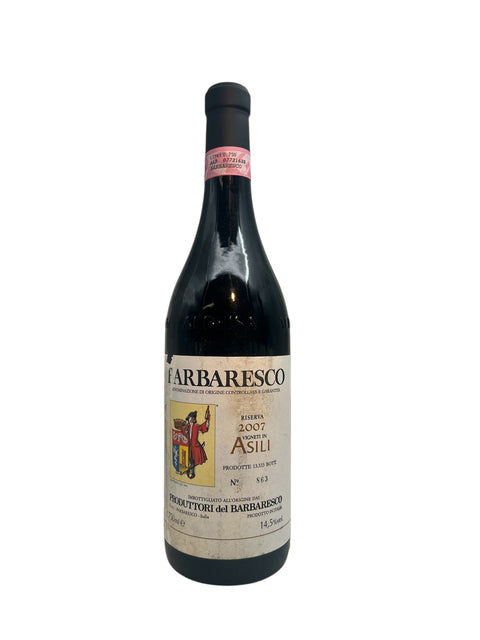 Flaske af Barbaresco 2007 fra Produttori del Barbaresco