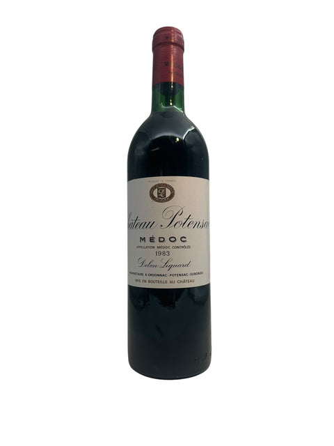 Flaske af Chateau Potensac Delon 1983 rødvin