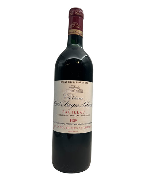 Flaske af Château Haut-Bages Libéral 1989 rødvin