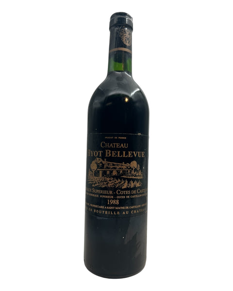 Flaske af Chateau Hyot Bellevue 1988 rødvin