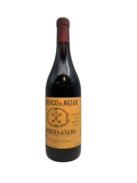 Barbera d'Alba vinflaske fra Parroco di Neive årgang 1993