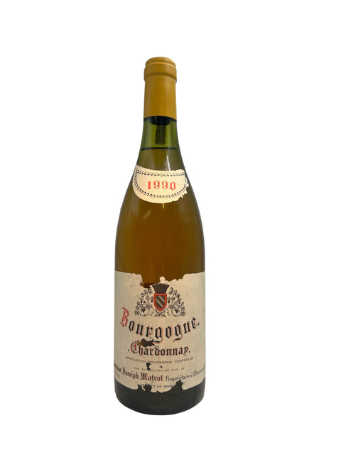 Flaske af Bourgogne Chardonnay 1990 fra Joseph Matrot