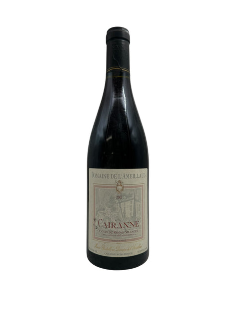 Flaske af Cairanne Domaine de l'Améllaud 2001 rødvin