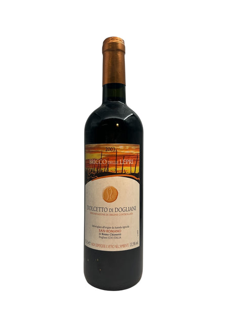 Flaske af Dolcetto di Dogliani San Romano 2003 rødvin