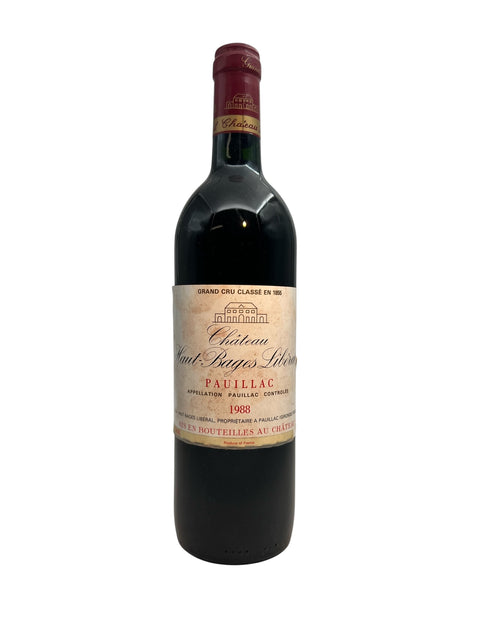 Flaske af Château Haut-Bages Libéral 1988 rødvin