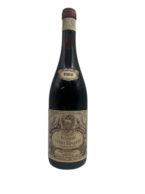 Butelka Nebbiolo delle Langhe Poderi Luigi Einaudi 1988