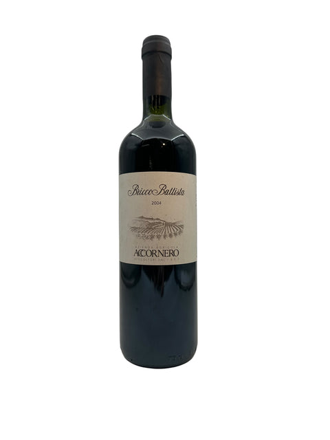 Bricco Battista Accornero 2004 rødvin flaske