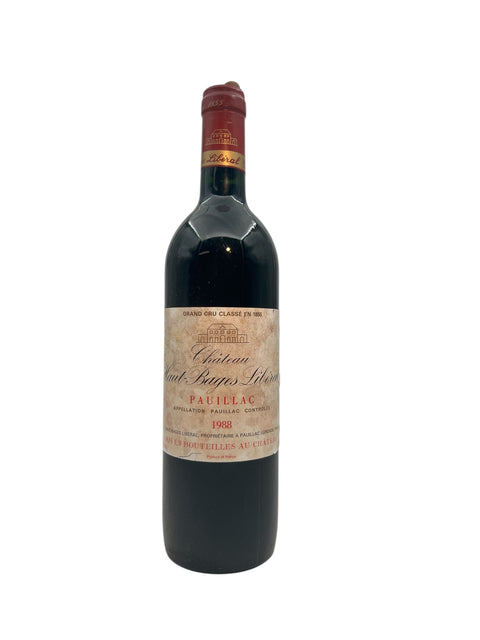 Flaske af Château Haut-Bages Libéral 1988 rødvin