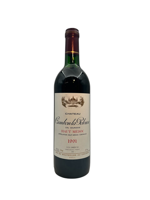 Flaske af Cambon la Pelouse 1991 rødvin fra Haut-Médoc