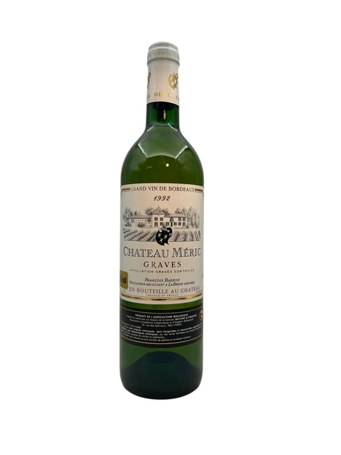 Flaske Chateau Meric Graves 1992 hvidvin fra Bordeaux