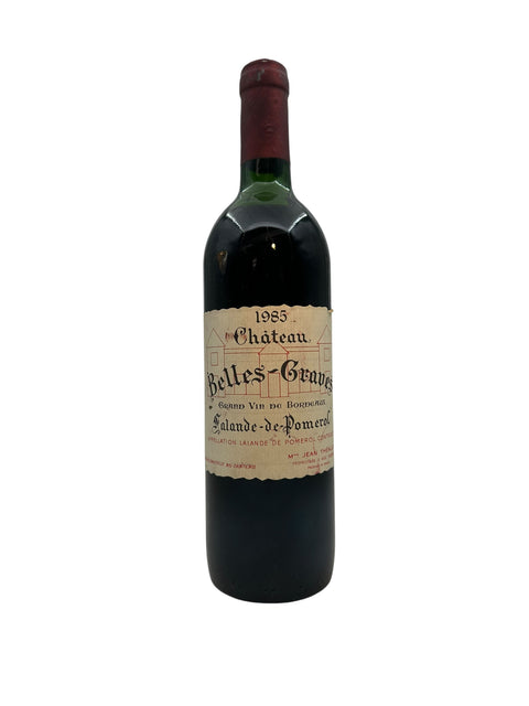 Flaske af Belles-Graves Château 1985 rødvin