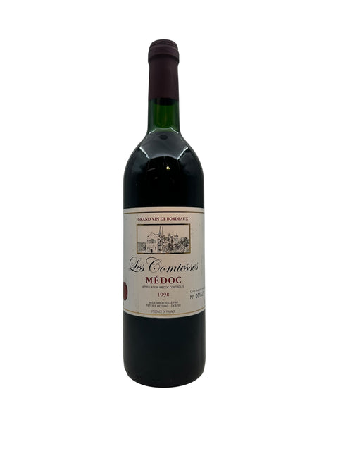 Flaske af Les Comtesses Médoc 1998 rødvin