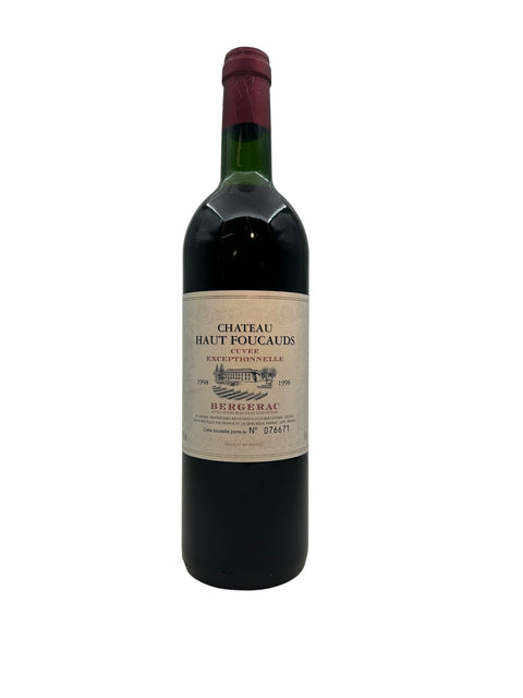 Flaske af Cuvée Exceptionnelle Château Haut Foucauds 1998 rødvin