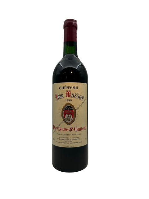 Flaske af Montagne St-Emilion Château Tour Musset 1990 rødvin