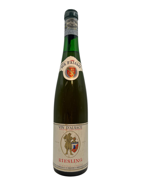 Flaske af en 1985 Riesling Vin d'Alsace hvidvin