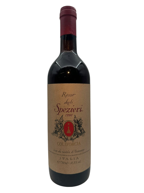 Flaske af Rosso degli Spezieri Col d'Orcia 1990