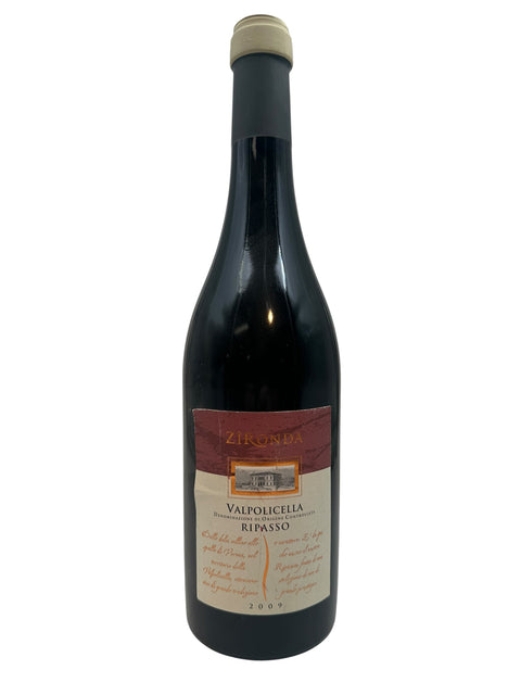 Flaske af Valpolicella Ripasso Zironda 2009