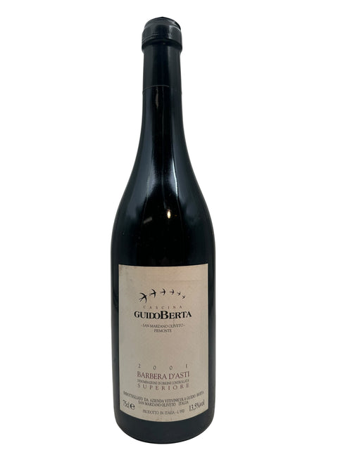 Flaske af Barbera d'Asti Guido Berta årgang 2001