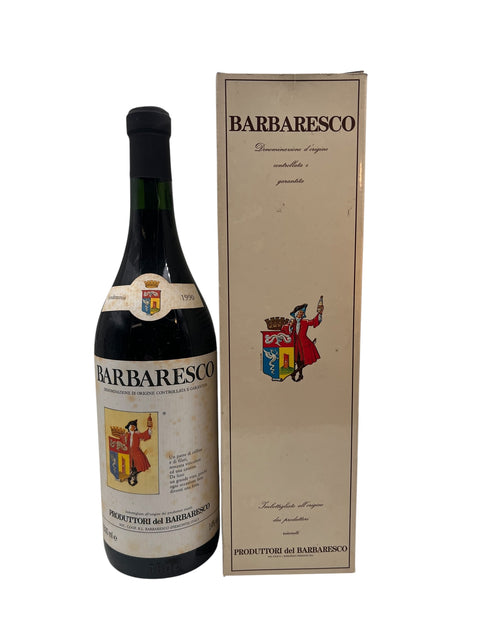 Barbaresco 1990 flaske med original emballage