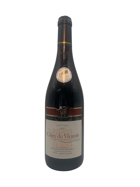Flaske af Côtes du Vivarais rødvin 2007 fra Les Vignerons Ardéchois