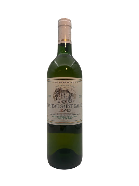 Flaske af Château Saint Galer Graves hvidvin årgang 1993