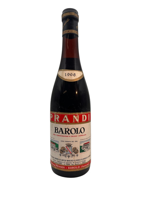 Flaske af Barolo Prandi 1968 rødvin