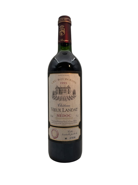 Flaske af Château Vieux Landat 1995 rødvin fra Médoc